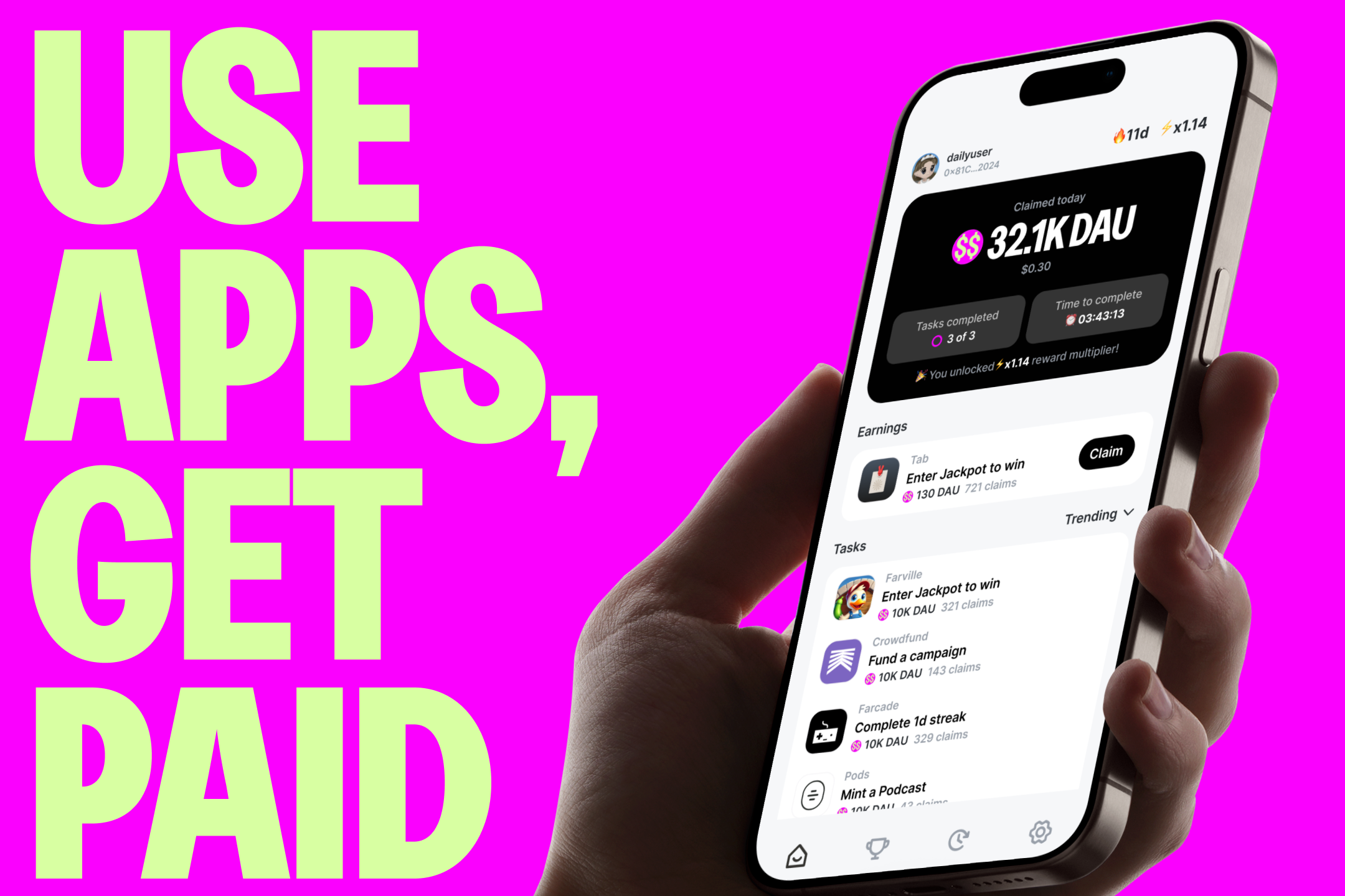 Daily Active User - Farcaster Mini Apps